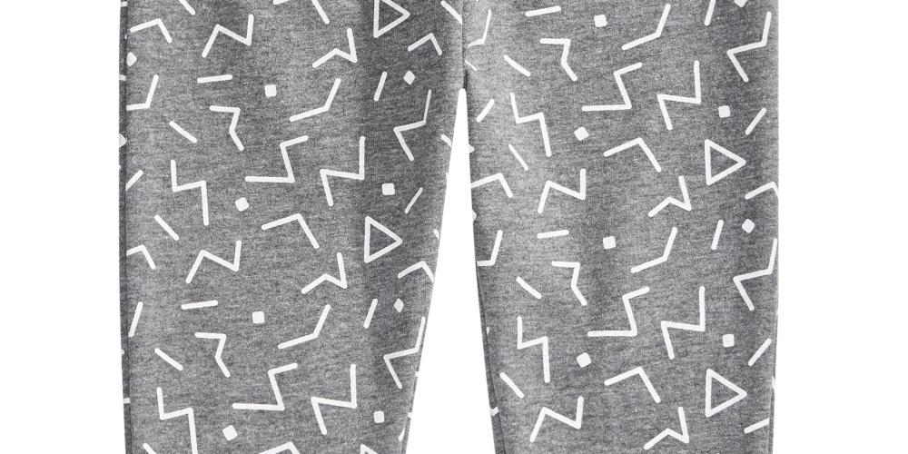 First Impressions Kid's Baby Boys Geo Print Joggers Gray Size 6
