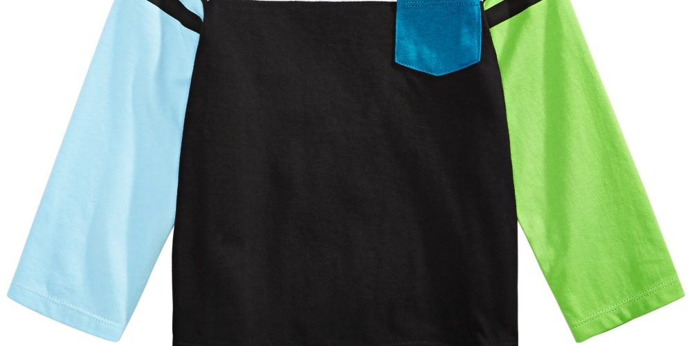 First Impressions Baby Boy's Colorblocked T-Shirt  Black Size 6-9MOS
