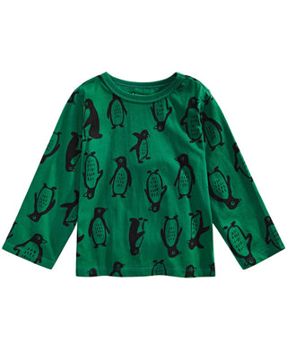 First Impressions Baby Boy's Penguin-Print Cotton T-Shirt  Green Size 18MOS