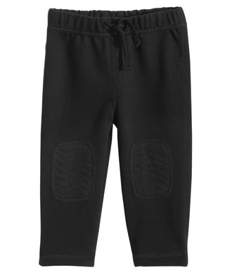 First Impressions Baby Boy's Knee Patch French Terry  Black Size 6-9 Months