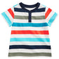 First Impressions Baby Boy's Striped Cotton Henley T-Shirt White Size 24MOS