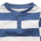 First Impressions Baby Boy's Striped Henley T-Shirt Blue Size 12MOS