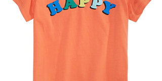 First Impressions Boy's Happy Print Cotton T Shirt Orange Size 2T REG