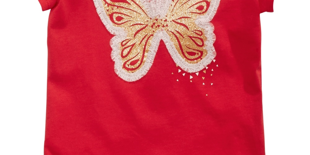 Epic Threads Little Girl's Butterfly T-Shirt Red Size 5