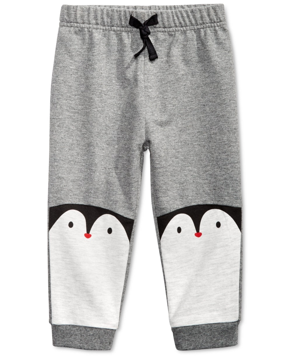 First Impressions Boy's Penguins Jogger Pants Gray Size 24MOS