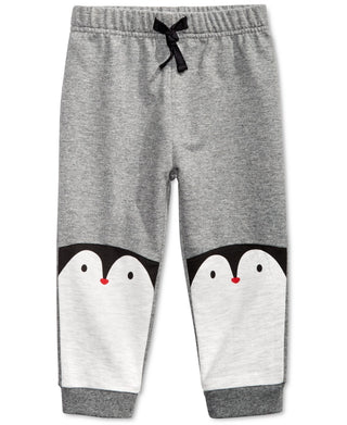 First Impressions Boy's Penguins Jogger Pants Gray Size 24MOS