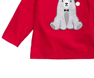 First Impressions Baby Boy's Santa Bear Print T-Shirt Red Size 12MOS