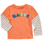 First Impressions Kid's Toddler Boys Happy Print Layered Look T Shirt Orange Size 3T