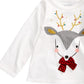 First Impressions Toddler Girl's Reindeer Bow T-Shirt  White Size 2T