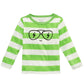First Impressions Boy's Striped Face Print Cotton T Shirt Green Size 2T REG