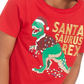 Epic Threads Toddler Boy's Santa Saurus Print T-Shirt  Red Size 2