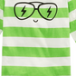 First Impressions Kid's Baby Boys Striped Face Print Cotton T Shirt Green Size 18