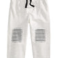 First Impressions Baby Boy's Knee Patch Jogger Pants White Size 3-6 Months