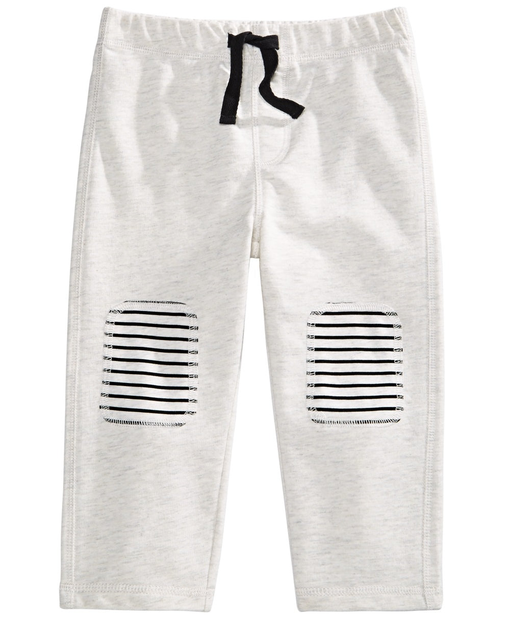 First Impressions Baby Boy's Knee Patch Jogger Pants White Size 3-6 Months