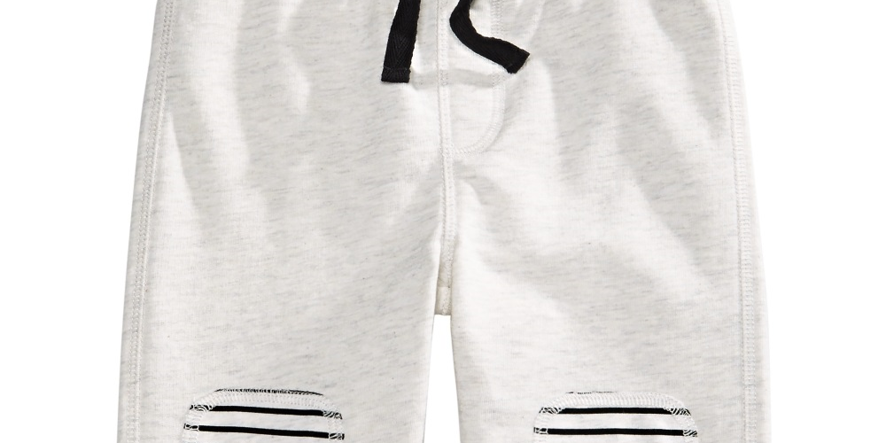First Impressions Baby Boy's Knee Patch Jogger Pants White Size 3-6 Months