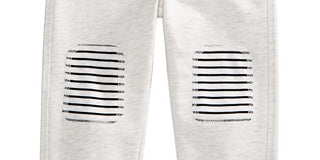 First Impressions Baby Boy's Knee Patch Jogger Pants White Size 3-6 Months