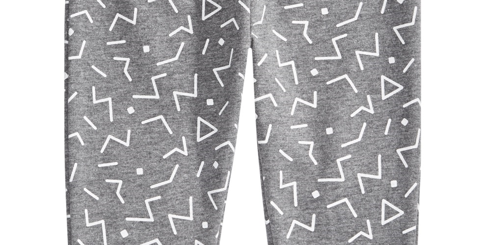 First Impressions Baby Boy's Geo Print Joggers Gray Size 24 Months