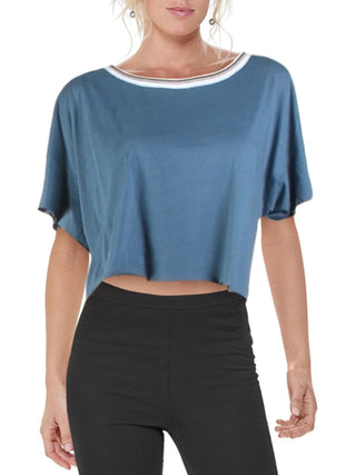 Free People Women's Forever Yours Fitness Running T-Shirt Dark Blue Size Small