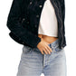 Free People Women's Zip Up Jacket Black Size Small