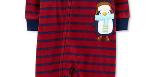 Carter's Kid's Toddler Boys Footed Fleece Penguin Pajamas Red Size 4T