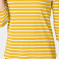Charter Club Women's Petite Pima Cotton Button-Shoulder Print Top Gold Size Petite X-Large
