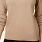 Karen Scott Women's Cotton Half Zip Sweater Brown Size Petite Small