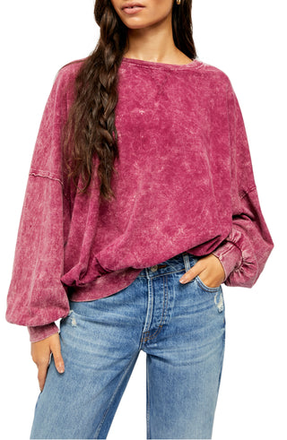 Free People Women's 213 Tee Dark Red Size Extra Small