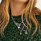 Free People Women's Printed Long Sleeve Mandarin Collar Peplum Top Green Size Extra Large