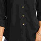 Charter Club Women's Two-Pocket Shirt  Black Size Large
