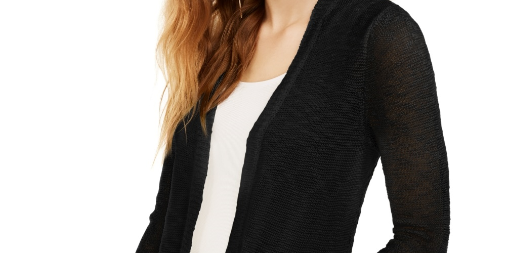 Hooked Up By Iot Junior's Side Tie Cardigan Black Size X-Large