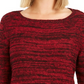 Style & Co Women's Petite Ruffle-Hem Tunic Sweater Red Size PS