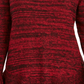 Style & Co Women's Petite Ruffle-Hem Tunic Sweater Red Size PS