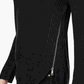 INC International Concepts Women's Petite Waffle-Knit Side-Zip Tunic Sweater Black Size PL