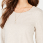 Style & Co Women's Lace TrimLong Sleeve Top Beige Size Petite X-Large