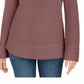 Style & Co Women's Textured  Knitted Printed Long Sleeve Scoop Neck Sweater Purple Size Petite Medium
