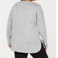 Ideology Women's Plus Long Sleeve Knit T-Shirt Gray Size 3X