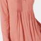 Style & Co Women's Petite Pintuck Top Orange PL