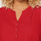 Charter Club Women's Plus Size Pleated Pintuck Top Red Size 1X