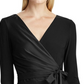 Ralph Lauren Women's Black Belted Long Sleeve V Neck Below The Knee Sheath Cocktail Dress   Black Size 2