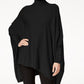Alfani Women's Turtleneck Poncho Sweater Black Size Petite Small