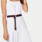 Tommy Hilfiger Women's Cotton Eyelet Midi Dress  White Size 4
