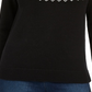 Charter Club Women's Fair Isle Crewneck Sweater  Black Size PL