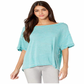 Free People Women's Turquoise Short Sleeve T-Shirt Top Blue Size X-Small