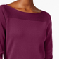Karen Scott Women's Petite Cotton Button-Trim Sweater Red Size Petite