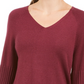 Style & Co Women's Bishop Sleeve Tunic Sweater Red Size Petite X-Large