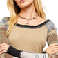 Free People Women's Side Thermal Top Green Size Small