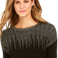 Alfani Women's Metallic-Detail Vented-Hem Sweater In Regular & Petite Black Size Petite Small