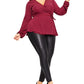 City Chic Women's Plus Size Stud Embellished Surplice Top Red Size 18W