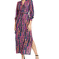 Bar III Women's Snake Print Wrap Maxi Dress Pink Size Medium