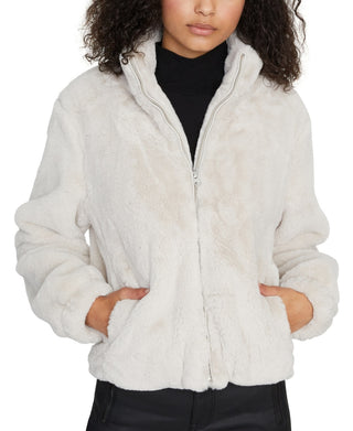 Sanctuary Women's Sami Faux-Fur Jacket Beige Size X-Small